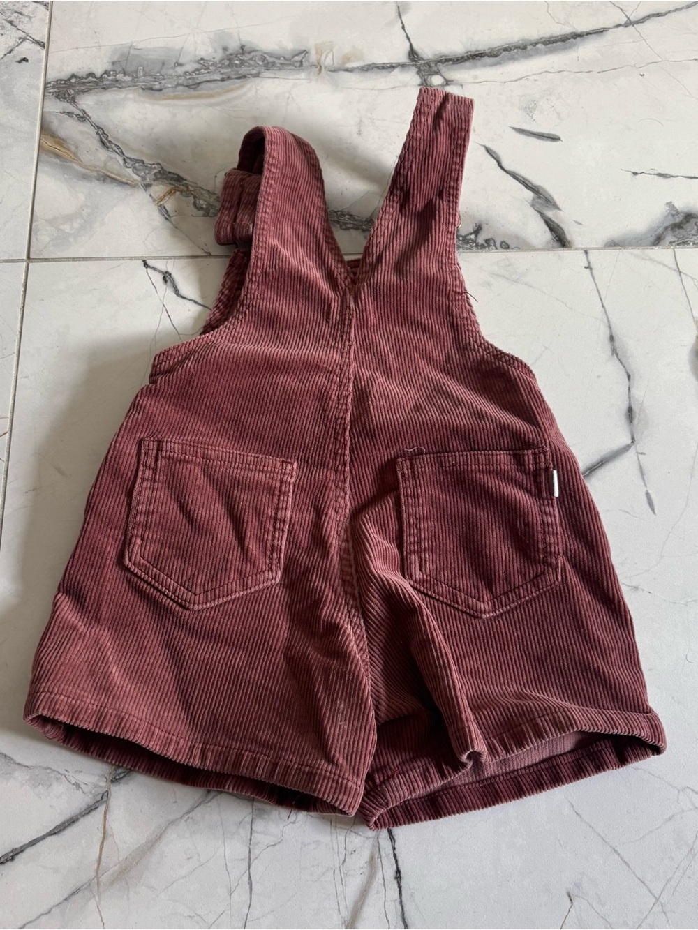 Jamie Kay Kids Corduroy Short Overalls in Rosewood - Picture 3 of 5